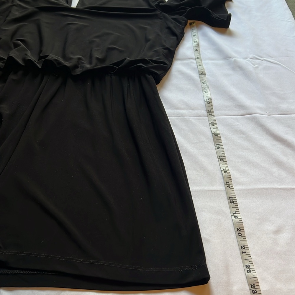 Calvin Klein Romper Shorts Womens Size 12 Black Short Sleeve Cold Shoulder EUC - Picture 8 of 9